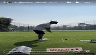 Anthony Kim practicing for LIV Golf Mexico City